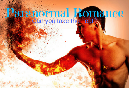 Fun graphic about Paranormal Romance asking: Can you take the heat?